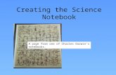 Creating the Science Notebook A page from one of Charles Darwin’s notebooks.
