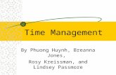 Time Management By Phuong Huynh, Breanna Jones, Rosy Kreissman, and Lindsey Passmore.