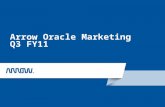 Arrow Oracle Marketing Q3 FY11. Build Pipeline in Q3 for more Q4 Revenue Welcome! Arrow Marketing – Robbi Virdi: robbi.virdi@arrow.com or 303-824-4135robbi.virdi@arrow.com.