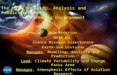The NASA Modeling, Analysis and Prediction (MAP) Modeling Environment Don Anderson NASA HQ Sience Mission Directorate Earth-Sun Division Manager, Modeling,