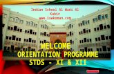 Sanjeet Das  WELCOME ORIENTATION PROGRAMME STDS - XI & XII Indian School Al Wadi Al Kabir .