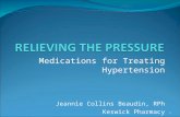 Medications for Treating Hypertension Jeannie Collins Beaudin, RPh Keswick Pharmacy 1.