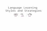 Language Learning Styles and Strategies. Why do we need to know our students learning styles?