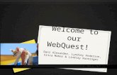 Welcome to our WebQuest! Dani Alexander, Lyndsey Anderson, Erica Maher & Lindsay Runninger.