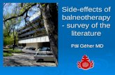 Side-effects of balneotherapy - survey of the literature Pál Géher MD.
