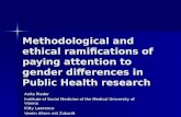 Methodological and ethical ramifications of paying attention to gender differences in Public Health research Anita Rieder Institute of Social Medicine.
