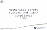 Hydrogen Pre-Operation Safety Review 4 th October 2011 Mechanical Safety Systems and DSEAR Compliance M Hills.