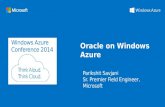 Windows Azure Conference 2014 Oracle on Windows Azure.