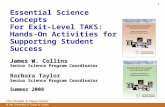 1 Essential Science Concepts For Exit-Level TAKS: Hands-On Activities for Supporting Student Success James W. Collins Senior Science Program Coordinator.