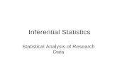 Inferential Statistics Statistical Analysis of Research Data.