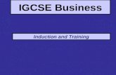 Induction and Training IGCSE Business. Induction The process of familiarising a new ‘recruit’ with the workplace. Definition.