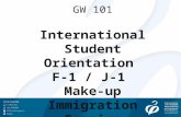 GW 101 International Student Orientation F-1 / J-1 Make-up Immigration Session.