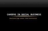 Deerfield High School STEM Presentation CAREERS IN SOCIAL BUSINESS.