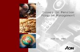 Issues in Pension Program Management June 14, 2004.