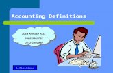 Accounting Definitions JOIN KHALID AZIZ 0322-3385752 0312-2302870 Definitions.