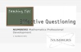 NUMBERS Mathematics Professional Development © NUMBERS MPD tt.