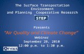 STEP. Webinar Moderator Lisa Colbert, Acting Team Leader Research and Financial Service Team FHWA Office of Human Environment 2.