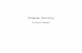 Program Security Richard Newman. What is Program Security? Security of executing software - Make software that functions properly (no bugs) – Good development.