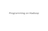 Programming on Hadoop. Outline Different perspective of Cloud Computing The Anatomy of Data Center The Taxonomy of Computation – Computation intensive.