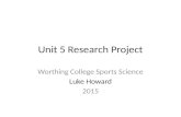 Unit 5 Research Project Worthing College Sports Science Luke Howard 2015.