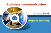 Business communication Chapter 4 Report writing. Business communication. Swust. Shirley Miao Contents  Basic of report writing  Report structure:The.
