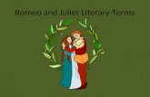 Romeo and Juliet Literary Terms. Setting setting: a story’s time, place, and background Romeo and Juliet probably takes place around 1200 or 1300 A.D.,