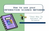 “Your Key To Success in Science” How to use your INTERACTIVE SCIENCE NOTEBOOK.