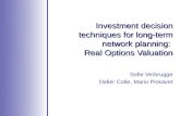 Investment decision techniques for long-term network planning: Real Options Valuation Sofie Verbrugge Didier Colle, Mario Pickavet.