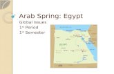 Arab Spring: Egypt Global Issues 1 st Period 1 st Semester.