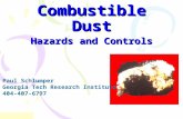 Combustible Dust Hazards and Controls Paul Schlumper Georgia Tech Research Institute 404-407-6797.