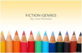 FICTION GENRES By: Lexi Nicholas. Poetry A literary work that uses concise, colorful, often rhythmic language to express ideas or emotions. Examples: