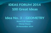 Idea No. 3 – GEOMETRY Stuart E.B. Hughes Moray House 26 November 2014.