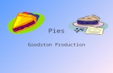 Pies Goodston Production. History of Pies Pies originated in Greece. They were honey based fillings and were served as a delicacy to the very wealthy.