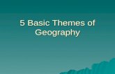 5 Basic Themes of Geography. Location  A position on the earth's surface. Absolute Location - the specific location of a place on the earth's surface.
