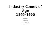 Industry Comes of Age 1865-1900 Chapter 24 AMH2020 Derek Wingate.