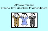 AP Government Order & Civil Liberties: 1 st Amendment.