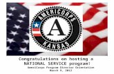 Congratulations on hosting a NATIONAL SERVICE program! AmeriCorps Program Director Orientation March 9, 2012.