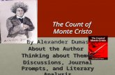 The Count of Monte Cristo By Alexander Dumas About the Author Thinking about Themes Discussions, Journal Prompts, and Literary Analysis.