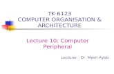 Lecturer : Dr. Masri Ayob TK 6123 COMPUTER ORGANISATION & ARCHITECTURE Lecture 10: Computer Peripheral.