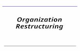 Organization Restructuring. n Reorganize around business processes rather than discrete functions n Refocus on key customer priorities n Eliminate organizational.