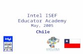 Intel ISEF Educator Academy May, 2005 Chile. 2 Introductions Lilian Villanueva Coordinator Explora Los Lagos Region Professor Universidad Austral Representatives.