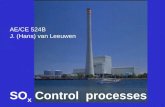 1 SO x Control processes AE/CE 524B J. (Hans) van Leeuwen.