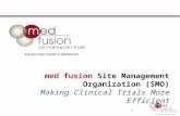 Med fusion Site Management Organization (SMO) Making Clinical Trials More Efficient 1.