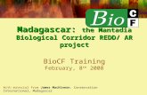 Madagascar: the Mantadia Biological Corridor REDD/ AR project Madagascar: the Mantadia Biological Corridor REDD/ AR project BioCF Training February, 8.