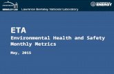 ETA Environmental Health and Safety Monthly Metrics May, 2015.