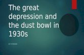 The great depression and the dust bowl in 1930s BY TY PROWSE.