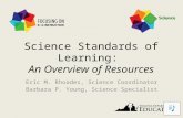 Science Standards of Learning: An Overview of Resources Eric M. Rhoades, Science Coordinator Barbara P. Young, Science Specialist.