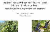 Brief Overview of Wine and Olive Industries Including some important connections BVL and OGAL 2008 Paul Miller.