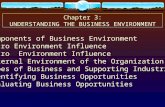Chapter 3: UNDERSTANDING THE BUSINESS ENVIRONMENT Components of Business Environment Macro Environment Influence Micro Environment Influence Internal Environment.
