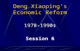 Deng Xiaoping’s Economic Reform 1978-1990s Session 6.